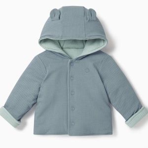 Mori 3-6 Month Reversible Ribbed Jacket